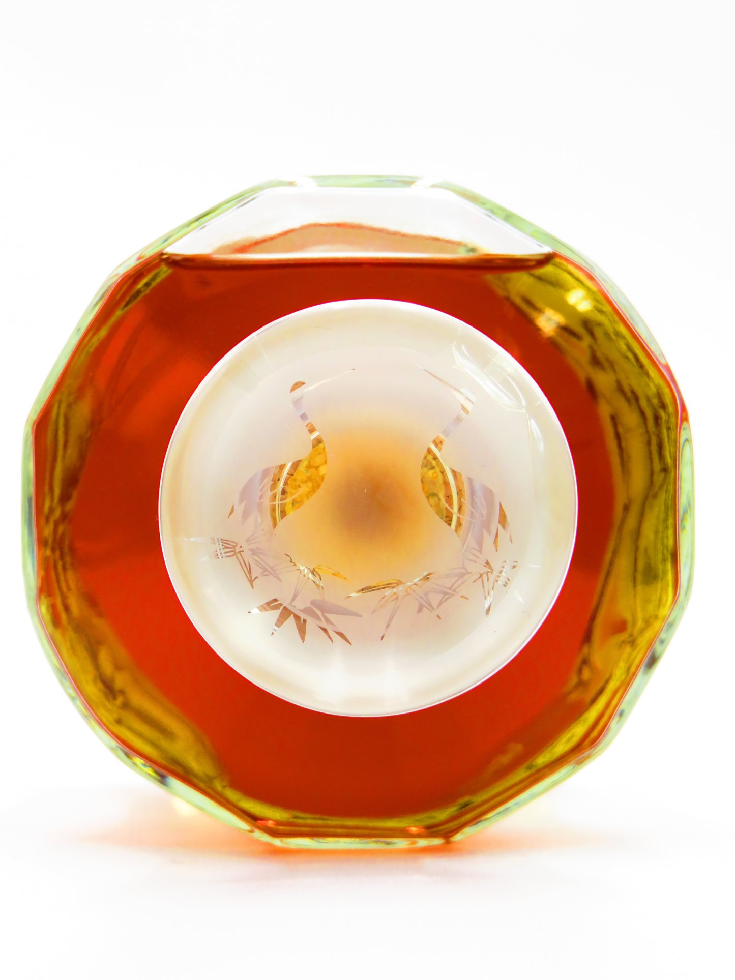 【レトロ:ゴールド文字】ニッカウヰスキー 鶴 透明瓶 43度 700ml (箱有)