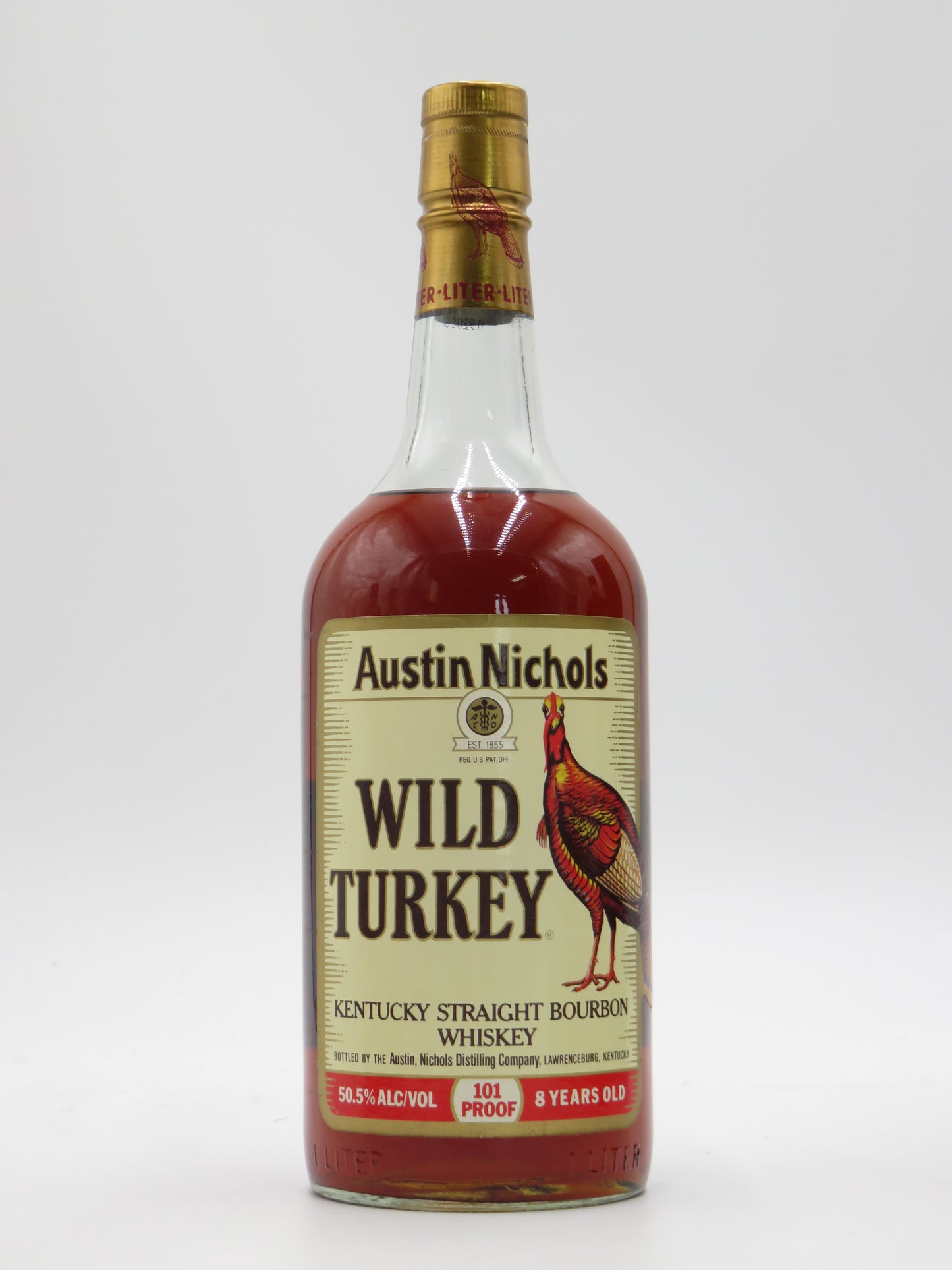 希少品!ワイルドターキー 8年 101プルーフ 50.5% 1000ml 1L 旧ボトル(箱無し)