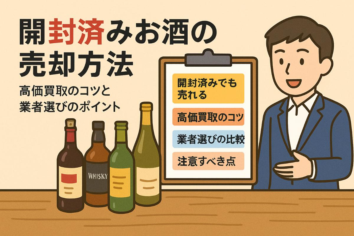 お酒買取で開封済みボトルの相場と高価買取のポイント徹底解説