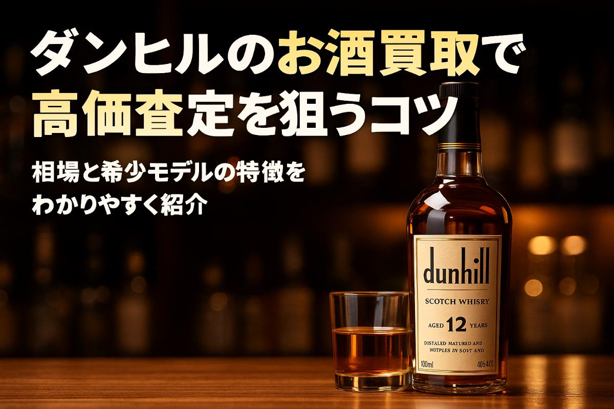 ダンヒルのお酒買取で高価査定を狙うコツ！相場と希少モデルの比較