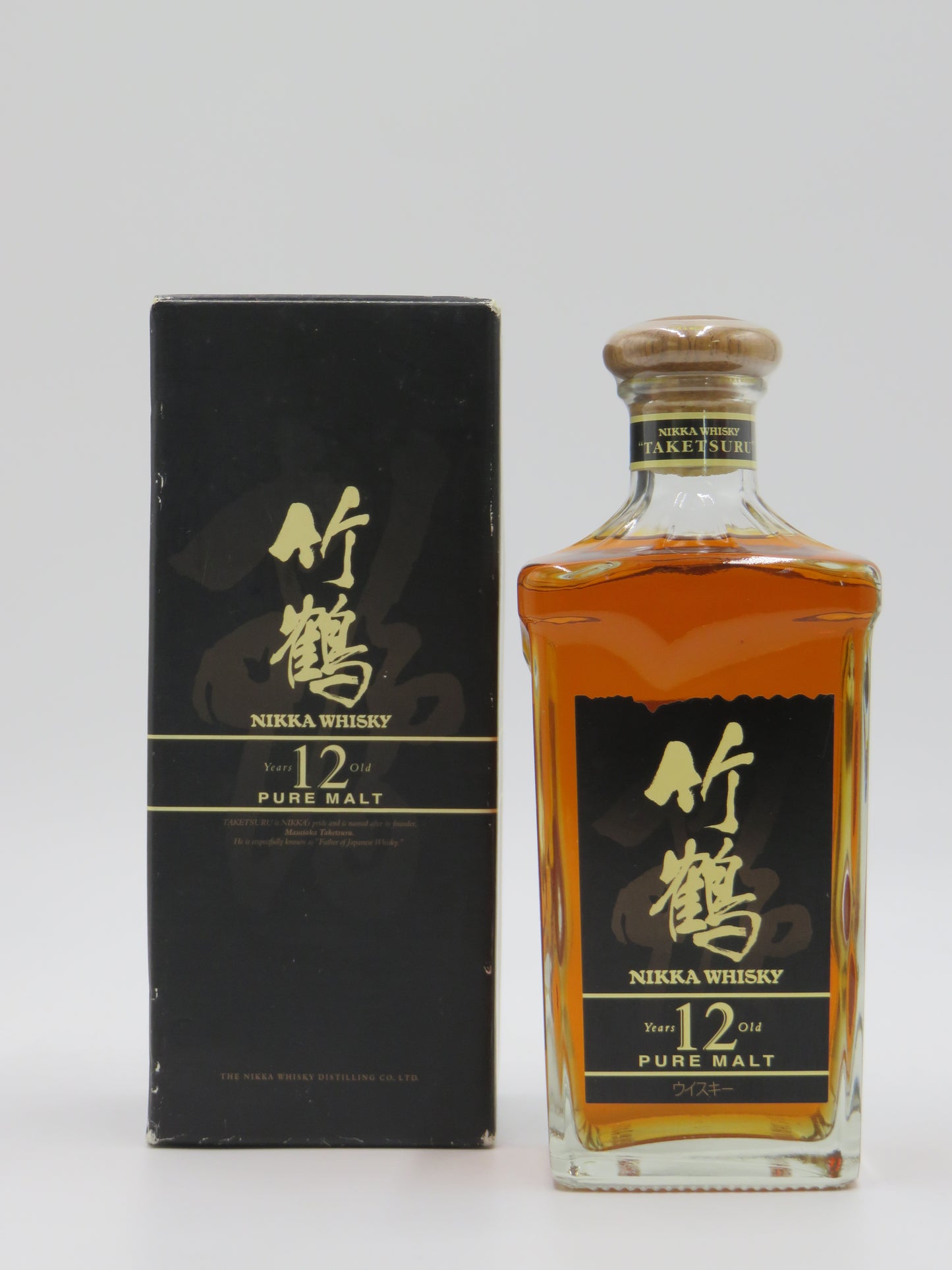竹鶴12年ピュアモルト角瓶」終売ボトル！【貴重品】（箱有　難あり）