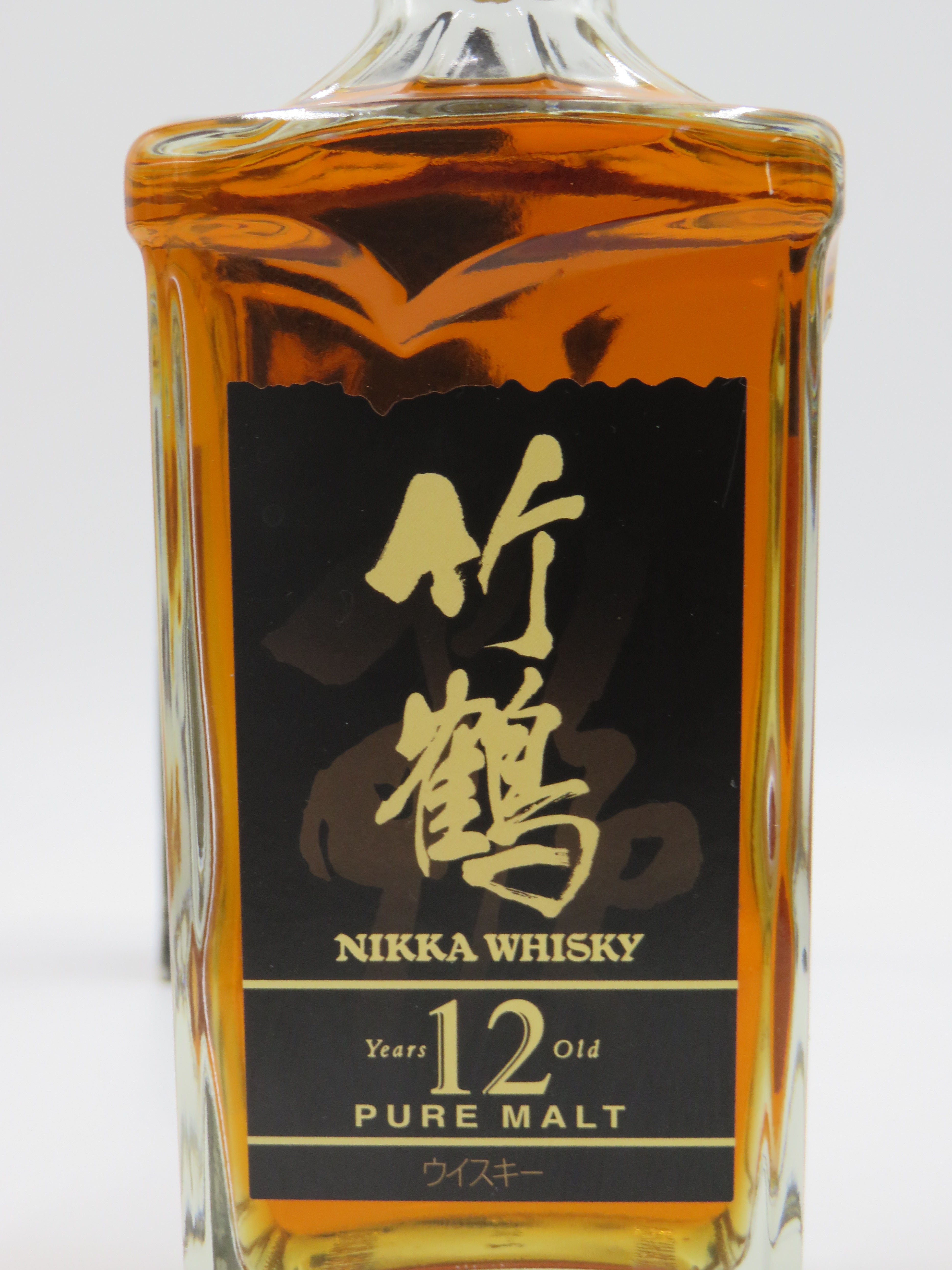 竹鶴12年ピュアモルト角瓶」終売ボトル！【貴重品】（箱有 難あり）